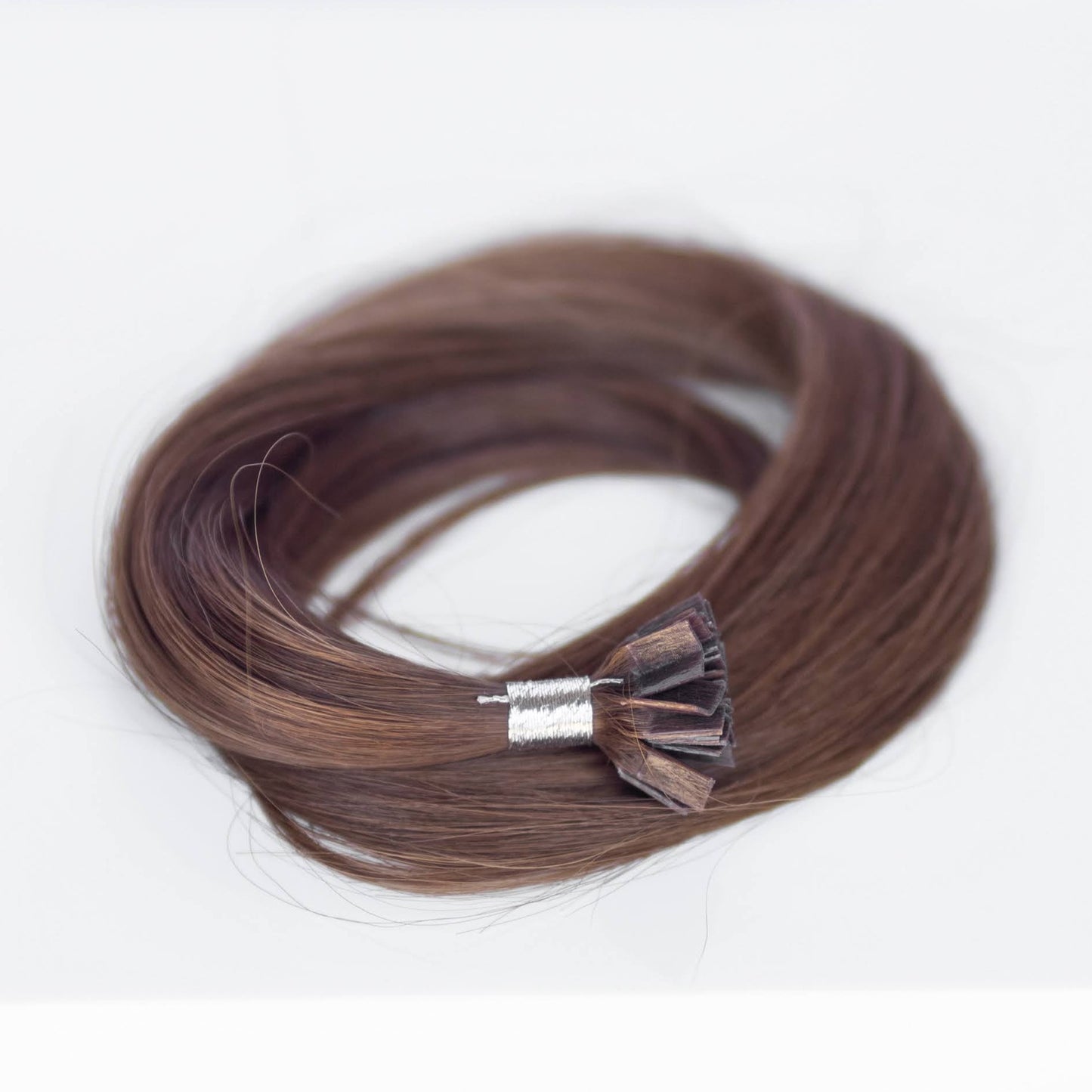 K-Tip 16" 25g Professional Hair Extensions - #4 Roasted Walnut (aka Chocolate Brown)