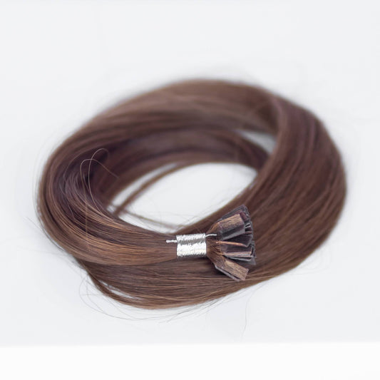 K-Tip 22" 25g Professional Hair Extensions - #4 Roasted Walnut (aka Chocolate Brown)