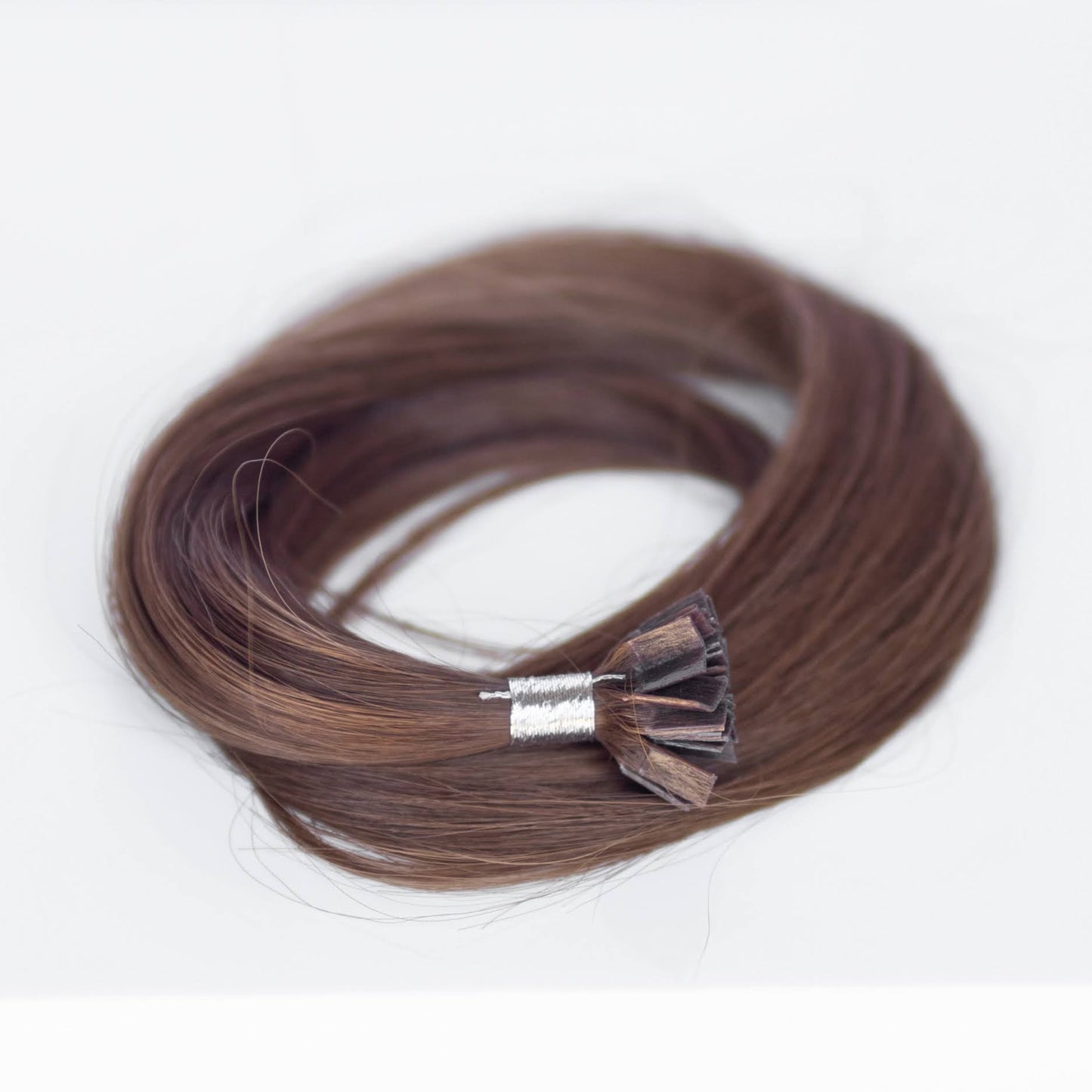 K-Tip 18" 25g Professional Hair Extensions - #4 Roasted Walnut (aka Chocolate Brown)