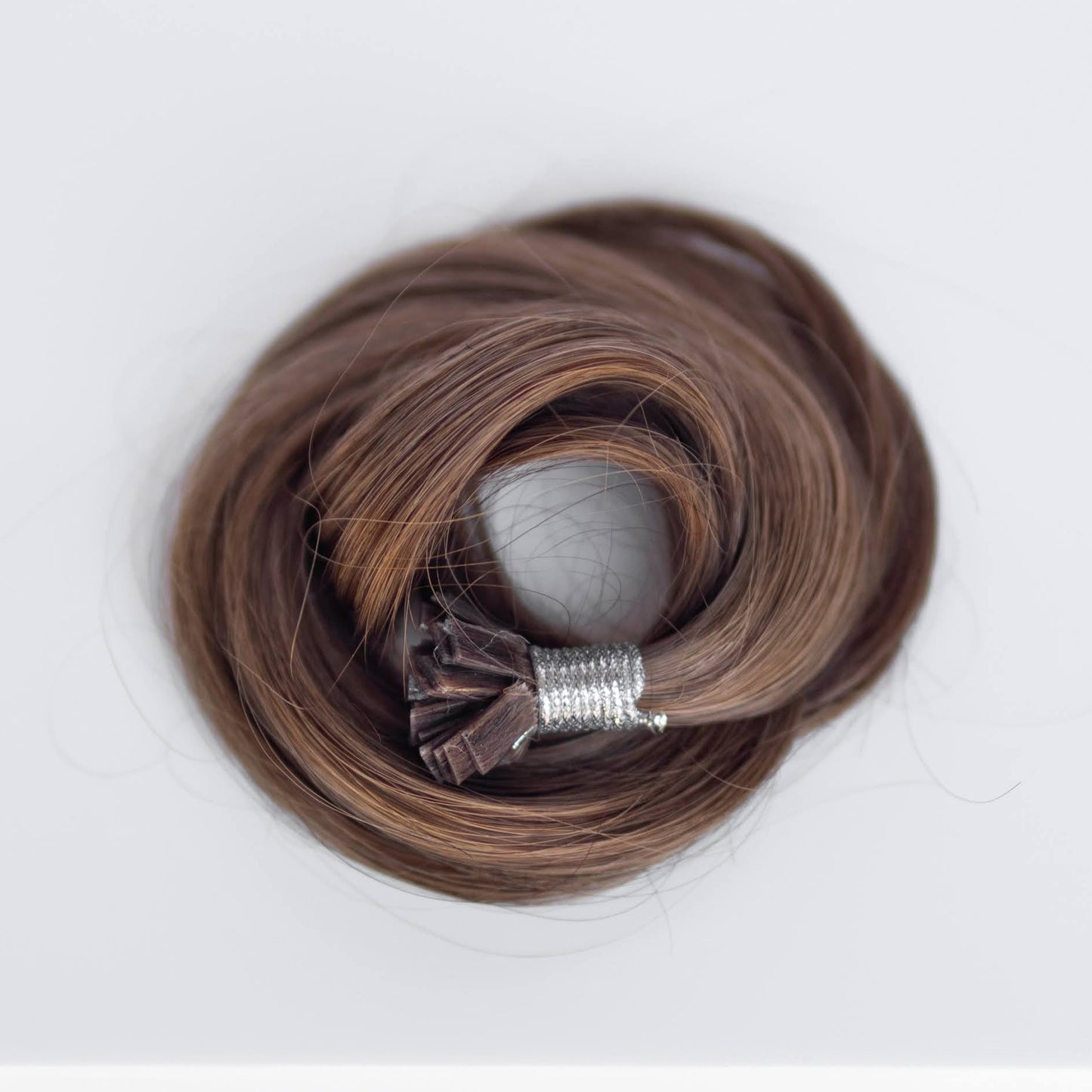 K-Tip 18" 25g Professional Hair Extensions - #4 Roasted Walnut (aka Chocolate Brown)