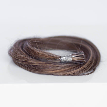 I-Tip 20" 25g Professional Hair Extensions - Chocolate Brown Highlight #4/27