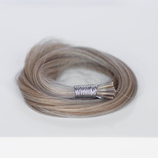 I-Tip 20" 25g Professional Hair Extensions - #80/18/46 Piano Key White Truffle
