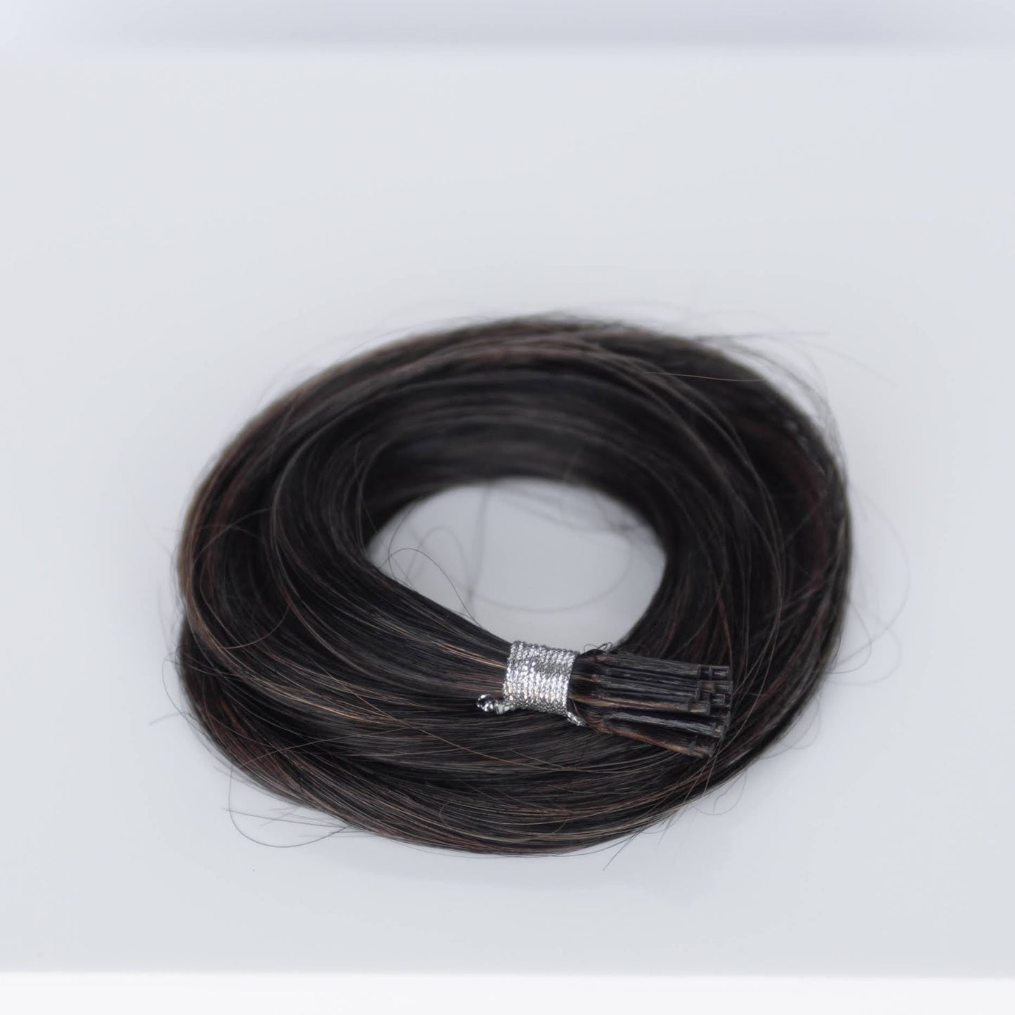 I-Tip 18" 25g Professional Hair Extensions - #1b/2/6 Dark Chocolate Caramel (aka Piano Key Chocolate Drip)