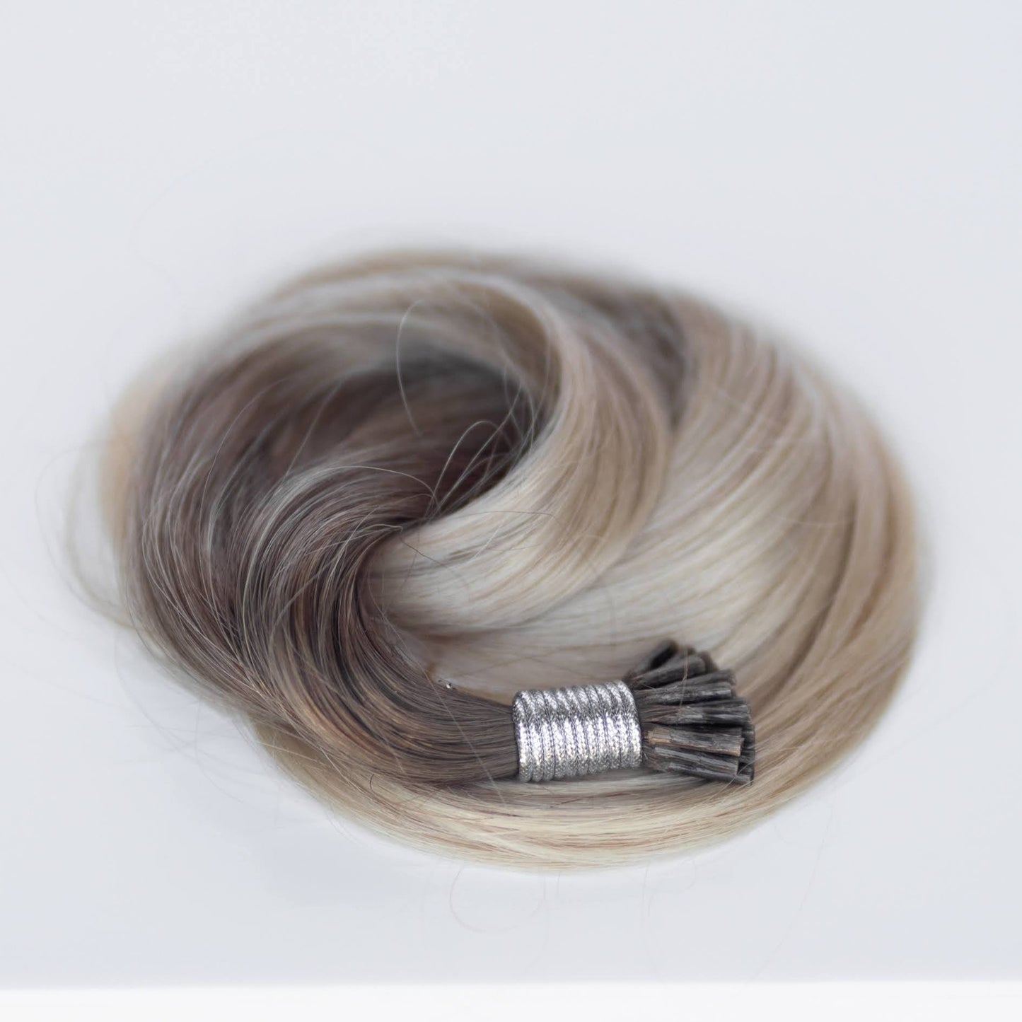 I-Tip 16" 25g Professional Hair Extensions - #T1CC/80 Smokey Blonde (aka Cool Mochachino Brown/White Blonde)