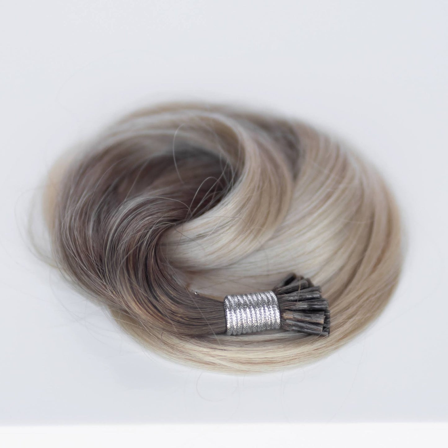 I-Tip 24" 25g Professional Hair Extensions - #T1CC/80 Smokey Blonde (aka Cool Mochachino Brown/White Blonde)