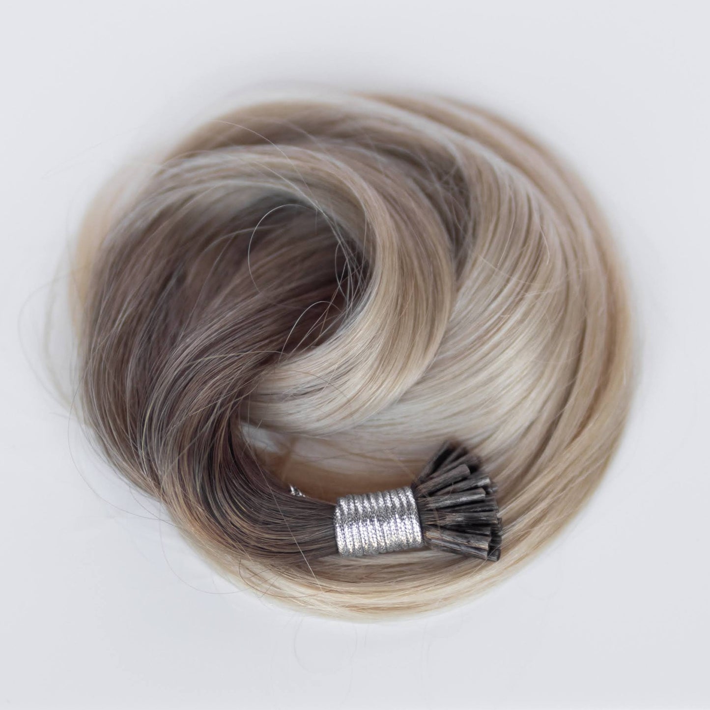 I-Tip 16" 25g Professional Hair Extensions - #T1CC/80 Smokey Blonde (aka Cool Mochachino Brown/White Blonde)