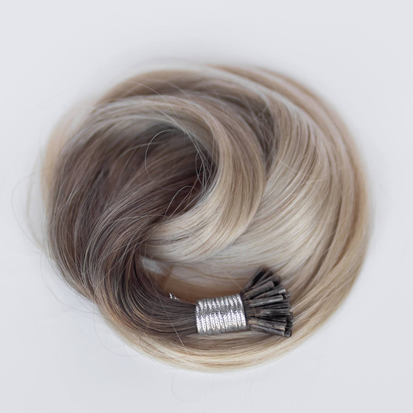 I-Tip 24" 25g Professional Hair Extensions - #T1CC/80 Smokey Blonde (aka Cool Mochachino Brown/White Blonde)