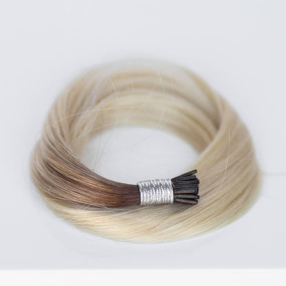 I-Tip 20" 25g Single Donor Virgin -#T3/60 Cocoa Rooted Blonde (aka Rooted Walnut Brown/Ash Blonde)