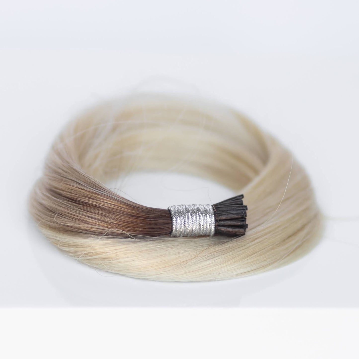 I-Tip 18" 25g Professional Hair Extensions -#T3/60 Cocoa Rooted Blonde (aka Rooted Walnut Brown/Ash Blonde)