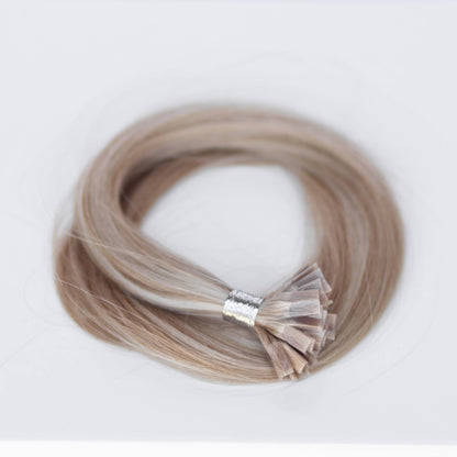 K-Tip 22" 25g Professional Hair Extensions - #80/10 Pearl Blonde Highlight - FINAL SALE 40% OFF