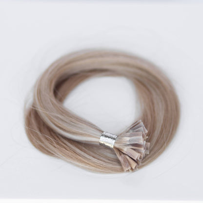 K-Tip 18" 25g Professional Hair Extensions -  #80/18/46 Summer Blonde (aka Piano Key White Truffle)