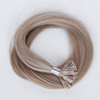 K-Tip 18" 25g Professional Hair Extensions -  #80/18/46 Summer Blonde (aka Piano Key White Truffle)