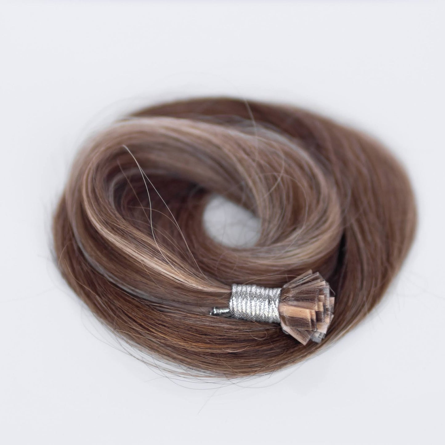 K-Tip 24" 25g Professional Hair Extensions - #4/27 Chocolate Brulé (aka Highlight Chocolate Brown)