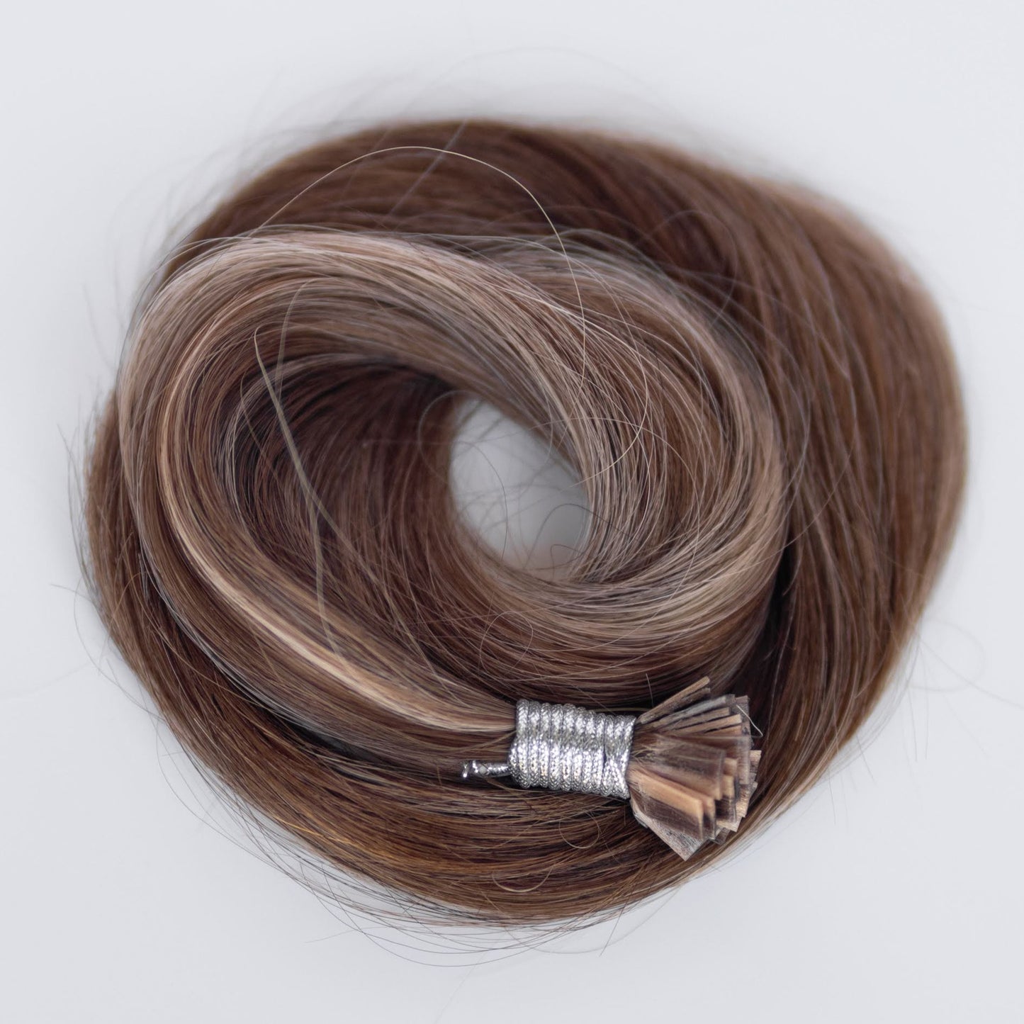 K-Tip 24" 25g Professional Hair Extensions - #4/27 Chocolate Brulé (aka Highlight Chocolate Brown)