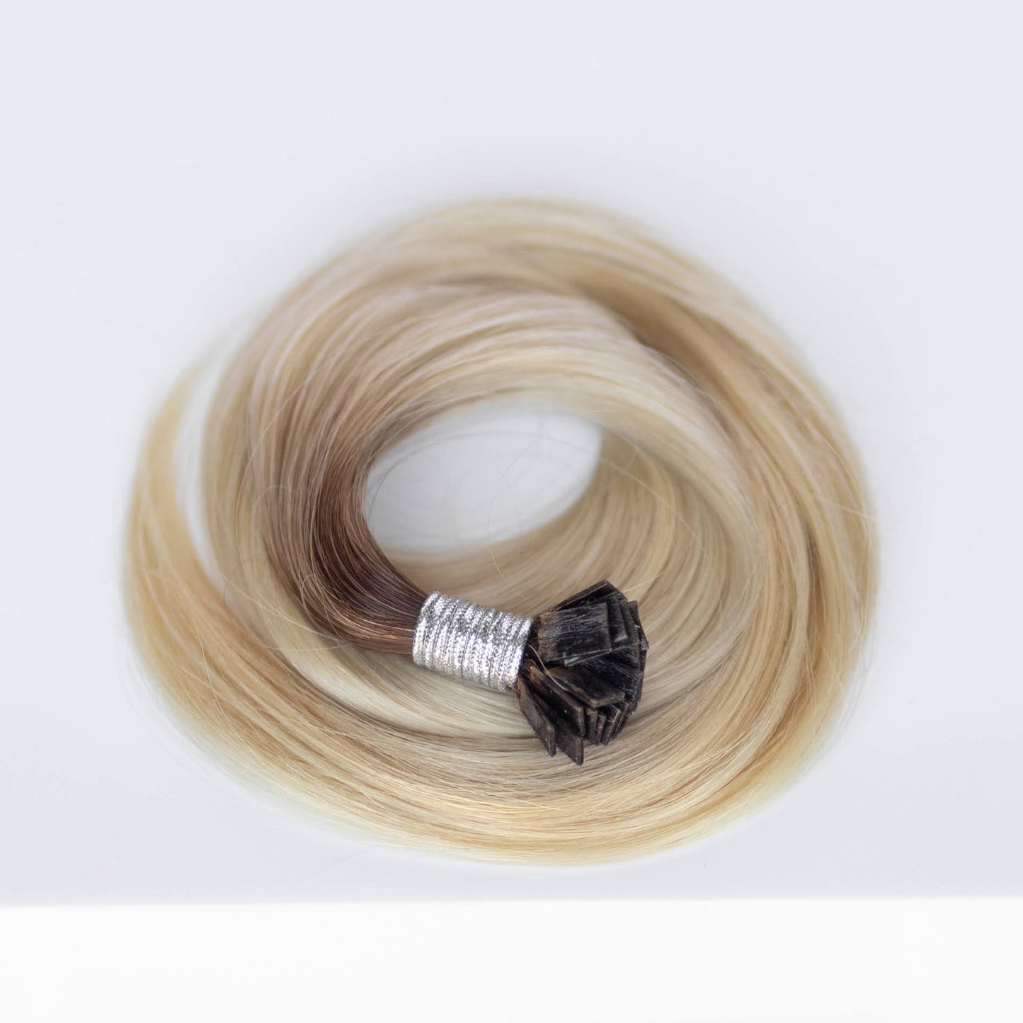 K-Tip 24" 25g Professional Hair Extensions - #T3/60 Rooted Walnut/Ash Blonde