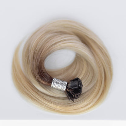 K-Tip 18" 25g Professional Hair Extensions - #T3/60 Cocoa Rooted Blonde (aka Rooted Walnut Brown/Ash Blonde)