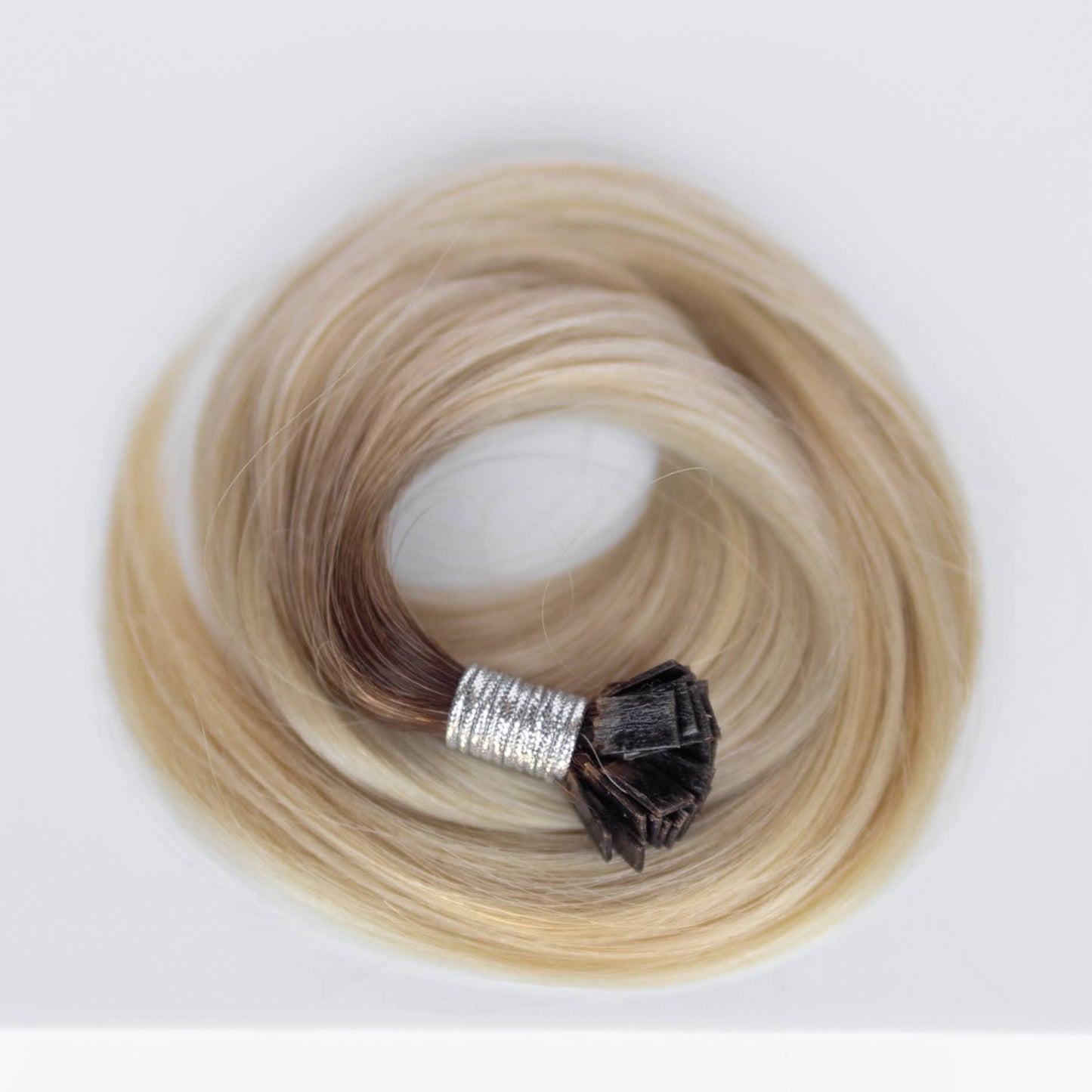 K-Tip 24" 25g Professional Hair Extensions - #T3/60 Rooted Walnut/Ash Blonde