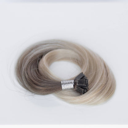 K-Tip 22" 25g Single Donor Virgin - #T1CC/80 Smokey Blonde (aka Cool Mochachino Brown/White Blonde)
