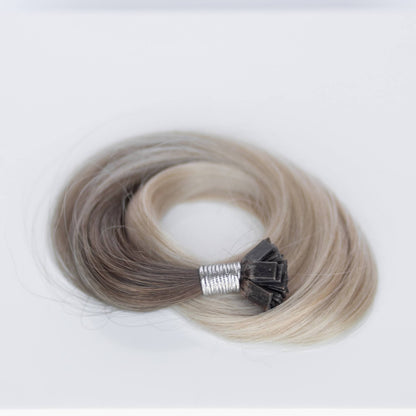 K-Tip 24" 25g Single Donor Virgin - #T1CC/80 Smokey Blonde (aka Cool Mochachino Brown/White Blonde)