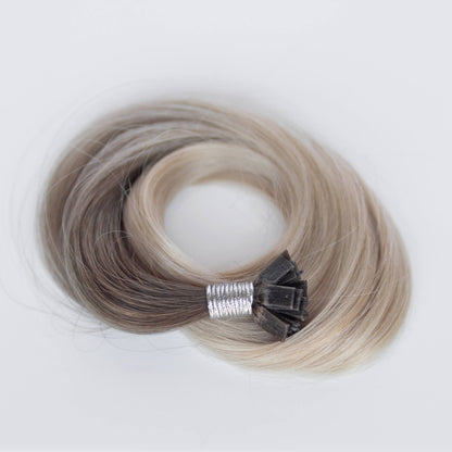 K-Tip 24" 25g Single Donor Virgin - #T1CC/80 Smokey Blonde (aka Cool Mochachino Brown/White Blonde)