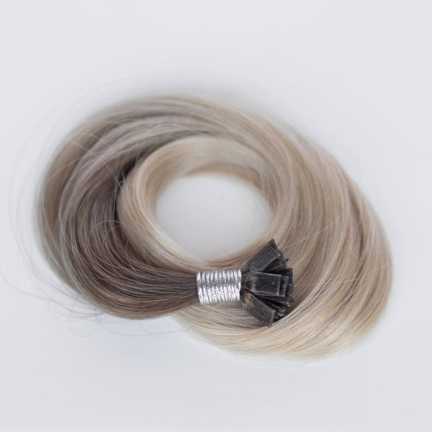 K-Tip 20" 25g Single Donor Virgin - #T1CC/80 Smokey Blonde (aka Cool Mochachino Brown/White Blonde)