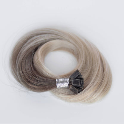 K-Tip 22" 25g Single Donor Virgin - #T1CC/80 Smokey Blonde (aka Cool Mochachino Brown/White Blonde)