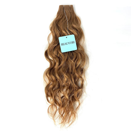 Butterfly Weft 20" 60g - WAVE Texture - Professional Blend - #6 Cinnamon Brown (aka Chestnut Brown)