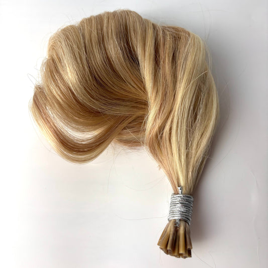 I-Tip 16" 25g Professional Hair Extensions -  #10/16/60 Strawberry Blonde Highlight - FINAL SALE 40% OFF