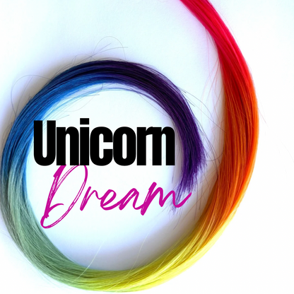 K-Tips 18” 10 grams (10 Pieces/K-Tips) Professional Hair Extensions VIVIDS  #12345 Unicorn Dream (Rainbow Color)