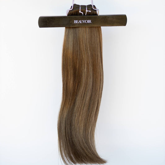 Machine-Tied Weft 28" 180g Single Donor Virgin - #512 Lone Star Brunette by Garyn Santos