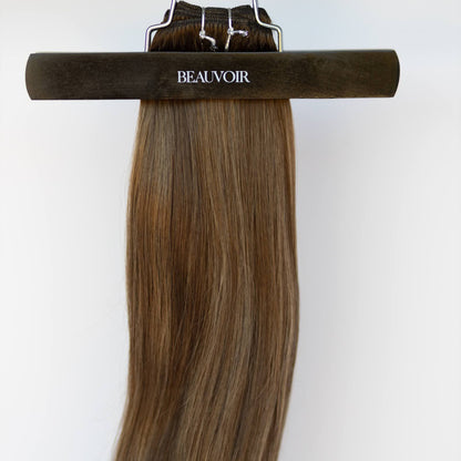 Machine-Tied Weft 24" 170g Single Donor Virgin - #512 Lone Star Brunette by Garyn Santos
