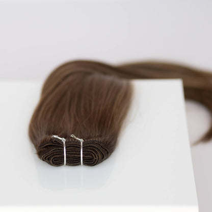 Machine-Tied Weft 16" 120g Pro Blend Hair Extensions - #512 Lone Star Brunette by Garyn Santos