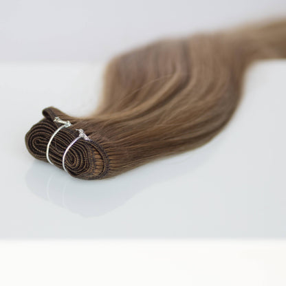 Machine-Tied Weft 18" 130g Single Donor Virgin - #007 Toasted Blonde by Garyn Santos