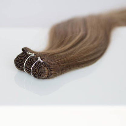 Machine-Tied Weft 22" 160g Single Donor Virgin - #007 Toasted Blonde by Garyn Santos