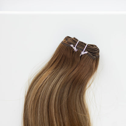 Machine-Tied Weft 22" 160g Single Donor Virgin - #007 Toasted Blonde by Garyn Santos