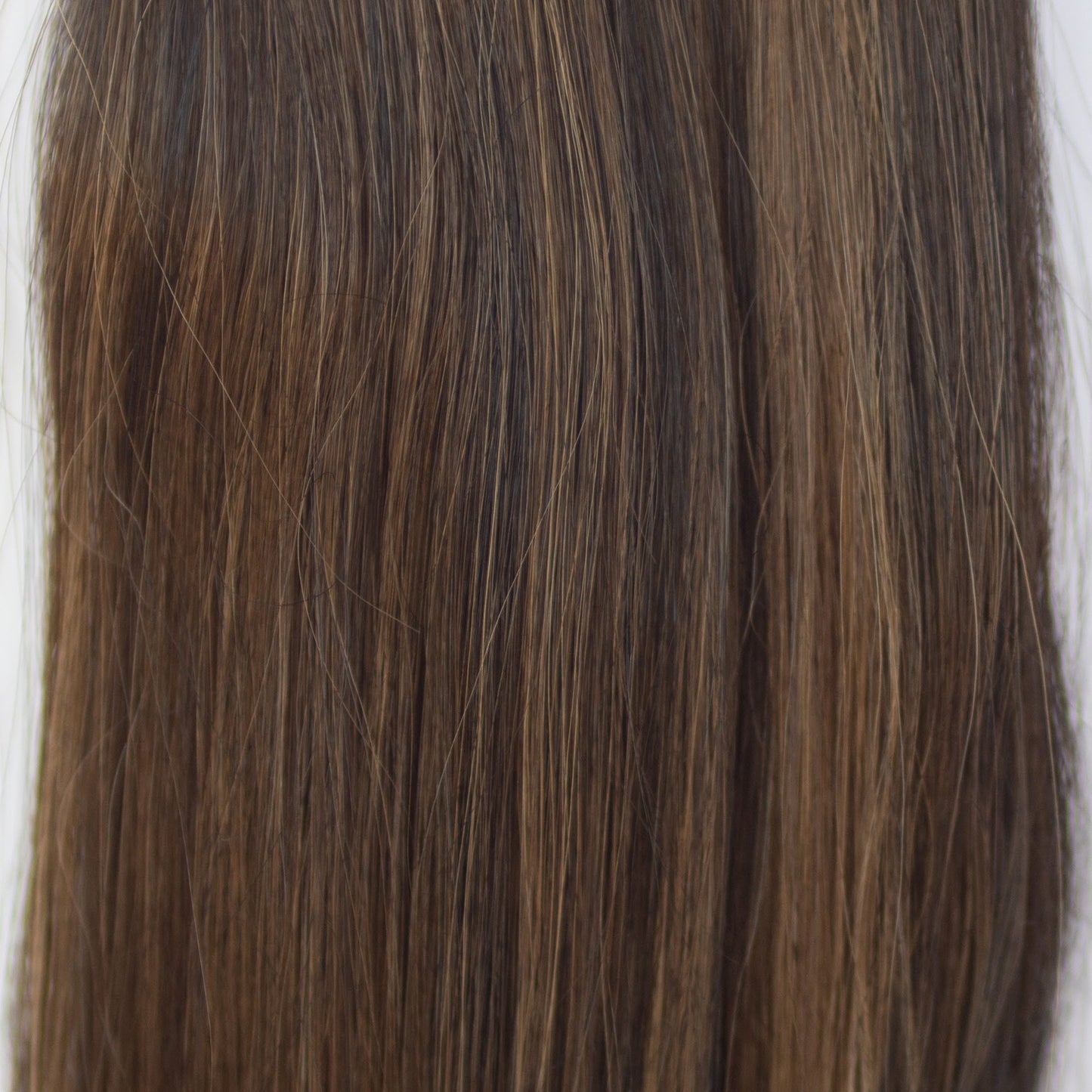 Machine-Tied Weft 16" 120g Pro Blend Hair Extensions - #1B/2/6 Dark Chocolate Caramel (aka Piano Key Chocolate Drip)