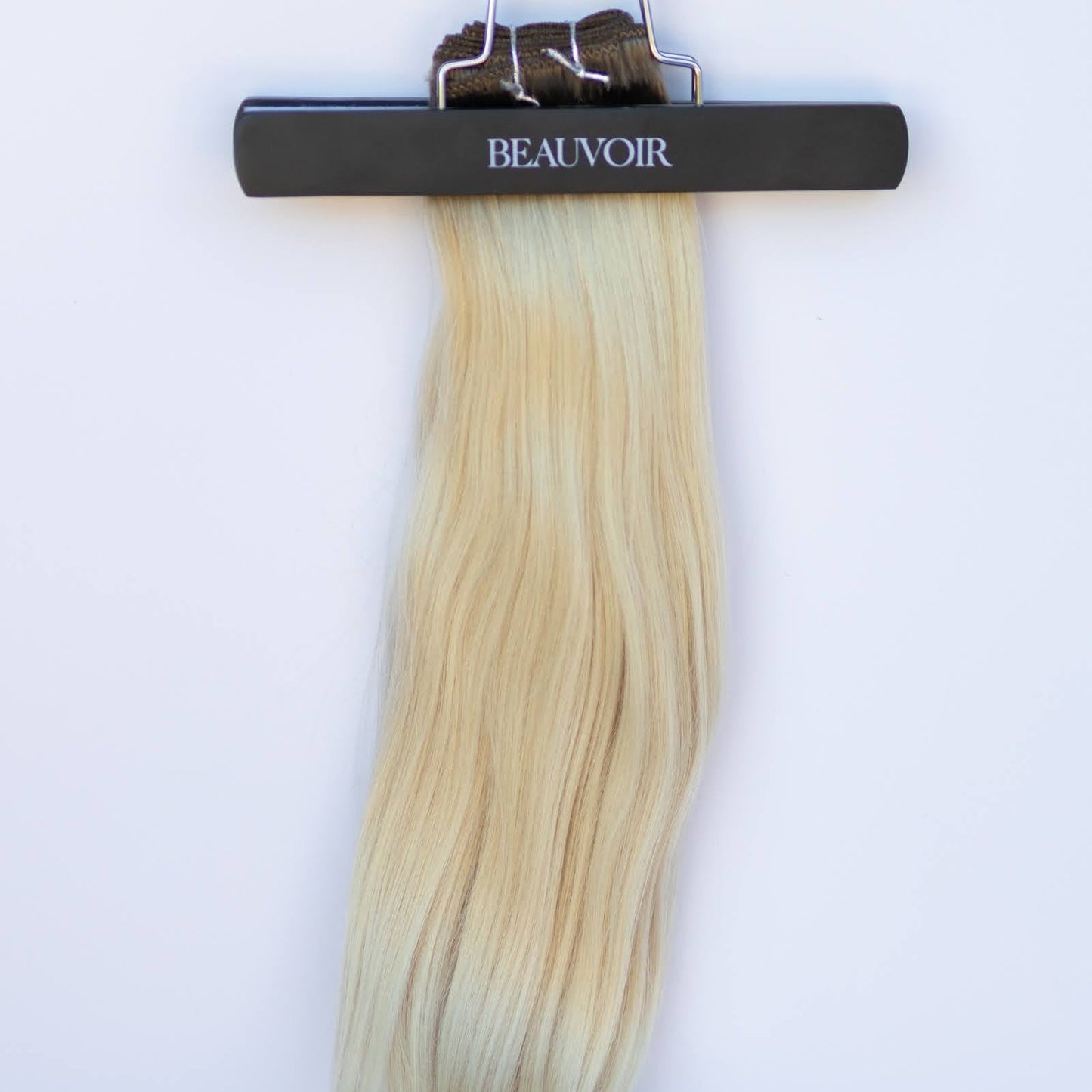 Machine-Tied Weft 16" 120g Pro Blend Hair Extensions - #T1CC/80 Smokey Blonde (aka Cool Mochachino Brown/White Blonde)