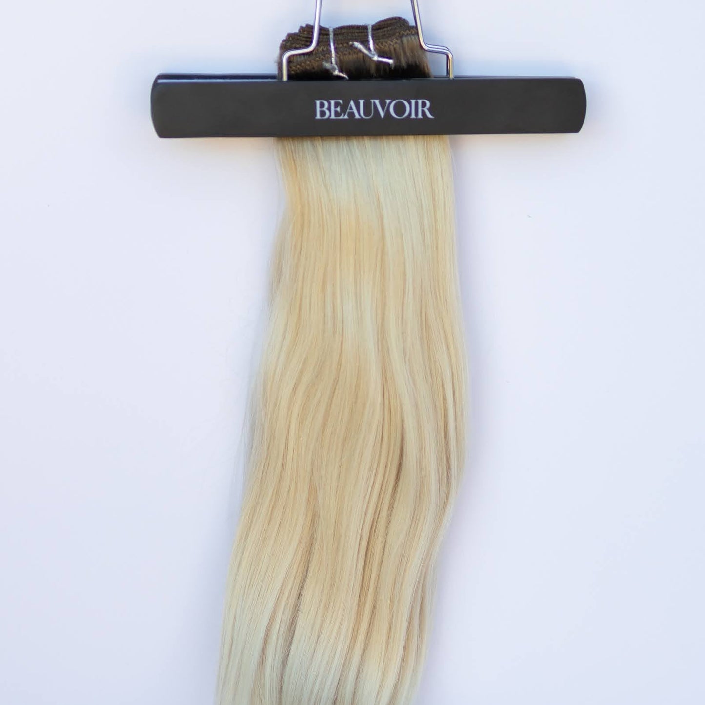 Machine-Tied Weft 18" 130g Pro Blend - #T1CC/80 Smokey Blonde (aka Cool Mochachino Brown/White Blonde)