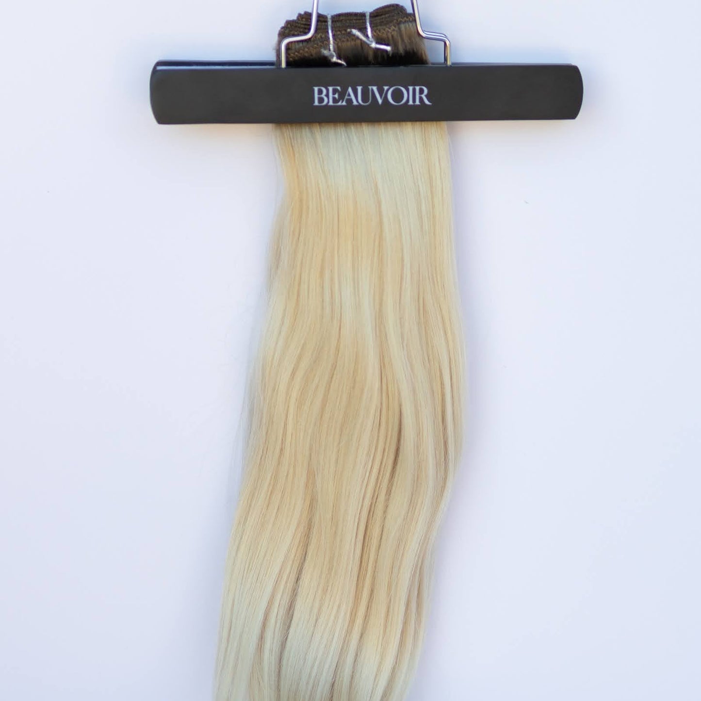 Machine Weft 28" 180g Single Donor Virgin - #T1CC/80 Smokey Blonde (aka Cool Mochachino Brown/White Blonde)