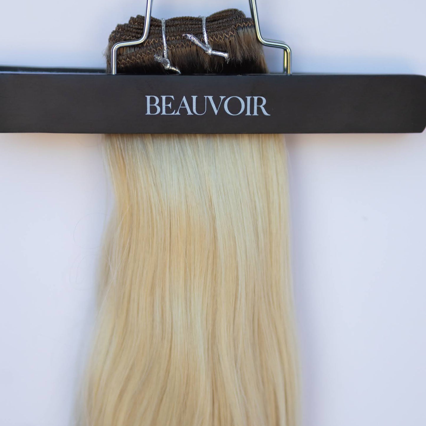 Machine-Tied Weft 18" 130g Pro Blend - #T1CC/80 Smokey Blonde (aka Cool Mochachino Brown/White Blonde)