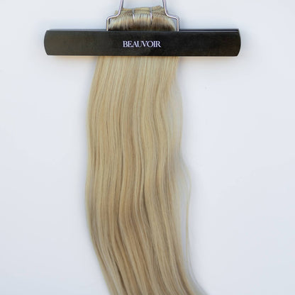 Machine-Tied Weft 16" 120g Single Donor Virgin - #80/18/46 Summer Blonde (aka Piano Key White Truffle)
