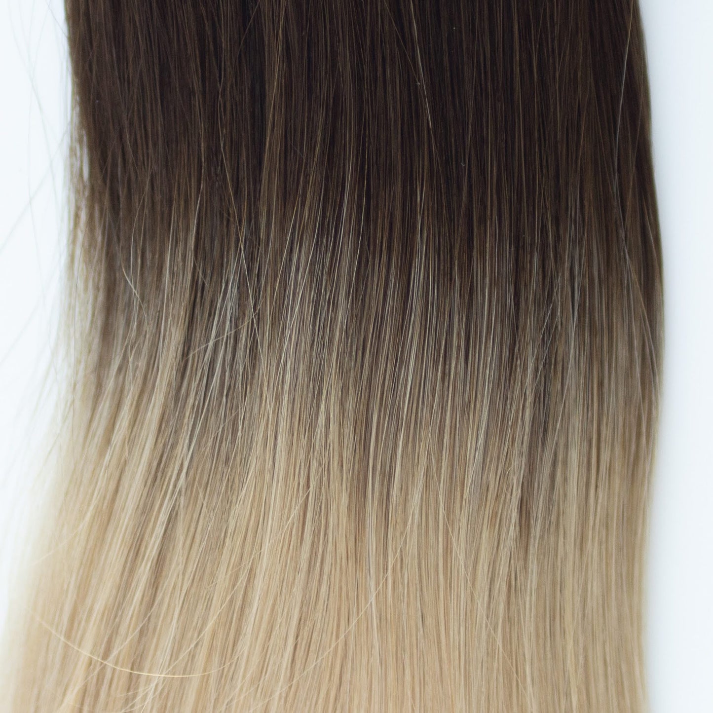 Machine-Tied Weft 24" 170g Single Donor Virgin -  #2/18 Café Noir Balayage (aka Balayage Dark Brown/Dirty Blonde)