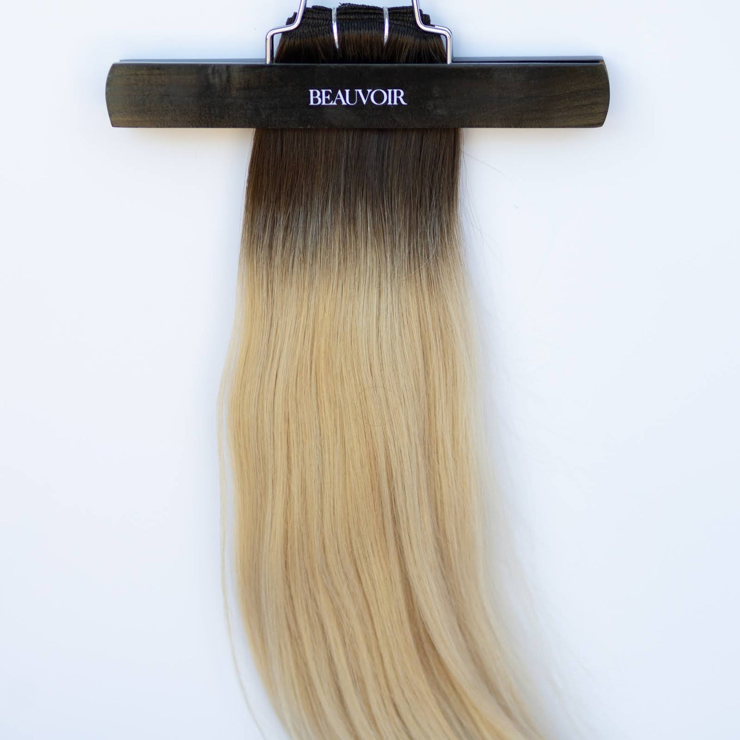 Machine-Tied Weft 24" 170g Single Donor Virgin -  #2/18 Café Noir Balayage (aka Balayage Dark Brown/Dirty Blonde)