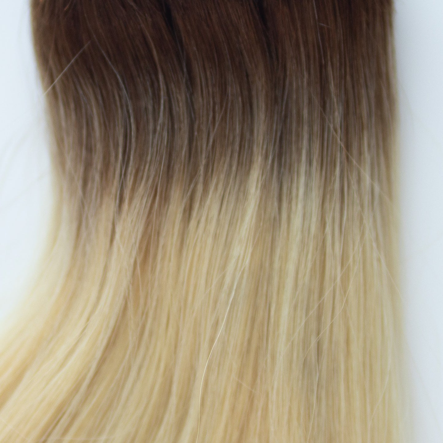 Machine-Tied Weft 16" 120g Pro Blend Hair Extensions - #T3/60 Cocoa Rooted Blonde (aka Rooted Walnut Brown/Ash Blonde)