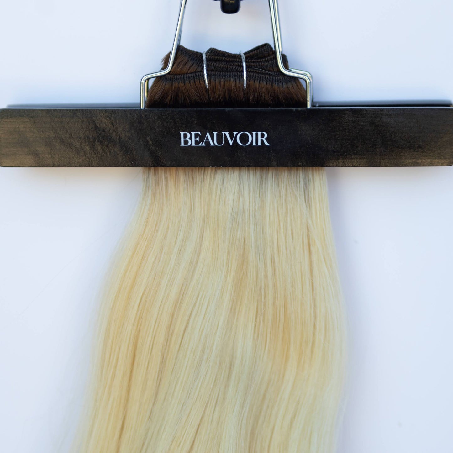 Machine-Tied Weft 24" 170g Single Donor Virgin - #T3/60 Cocoa Rooted Blonde (aka Rooted Walnut Brown/Ash Blonde)