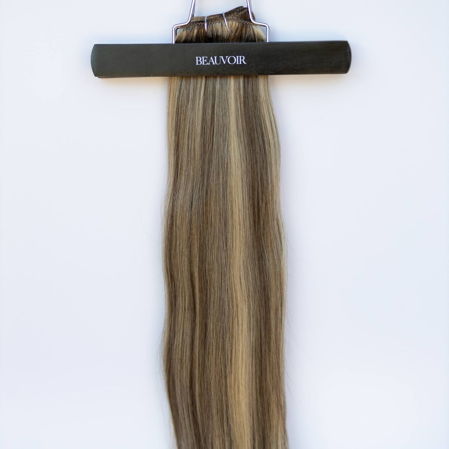 Machine-Tied Weft 28" 180g Single Donor Virgin - #4/27 Chocolate Brulé (aka Highlight Chocolate Brown)