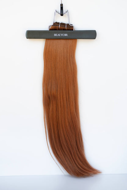 Machine-Tied Weft 22" 160g Professional Hair Extensions - #570 Sunset (aka Pumpkin Spice)