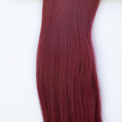Machine-Tied Weft 16" 120g Pro Blend - #555 Akako by Martha Nicola