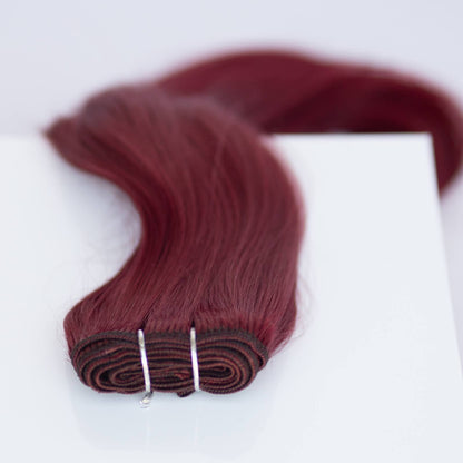 Machine-Tied Weft 16" 120g Pro Blend - #555 Akako by Martha Nicola