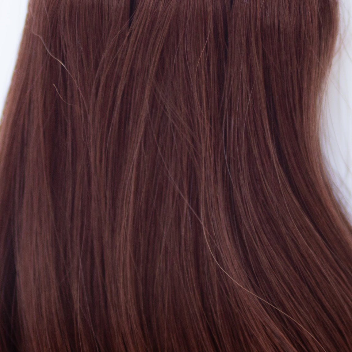 Machine-Tied Weft 16" 120g Pro Blend Hair Extensions - #550 Rouge (aka Cinnamon Mocha)